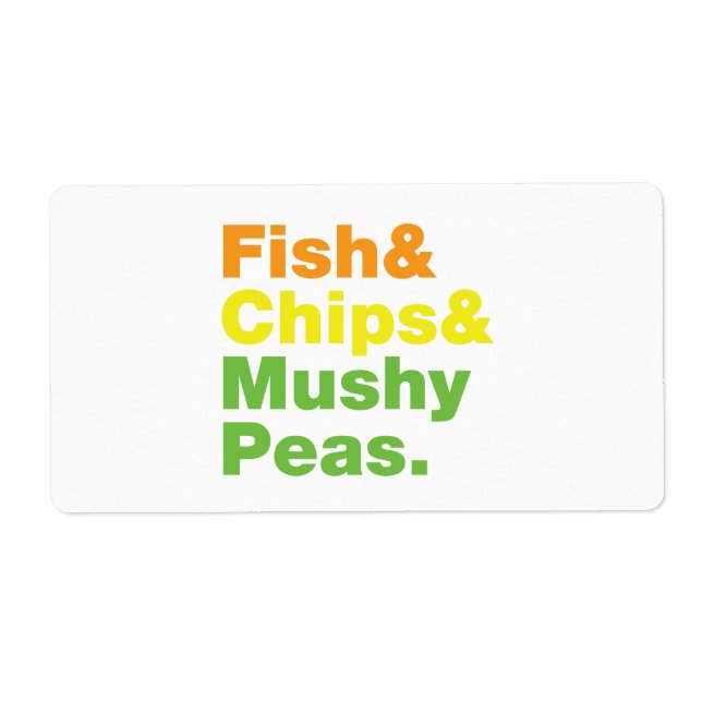 Fish & Chips & Mushy Peas. (Front)