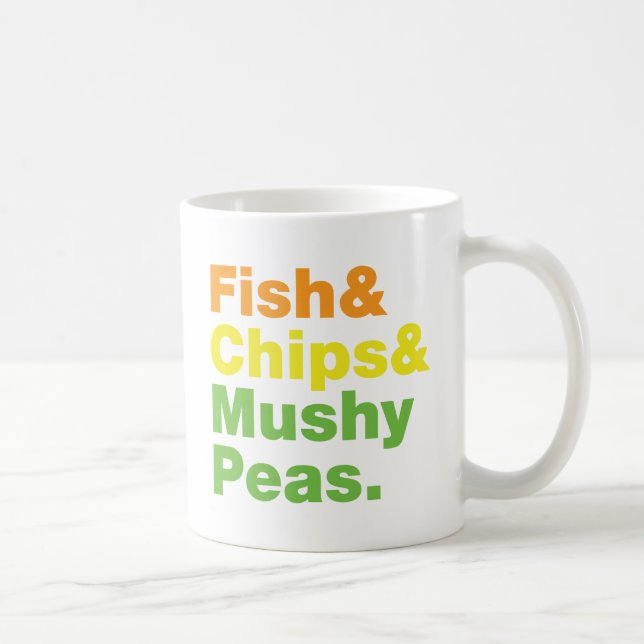Fish & Chips & Mushy Peas. Coffee Mug (Right)
