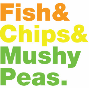 Fish & Chips & Mushy Peas. Photo Sculpture Key Ring