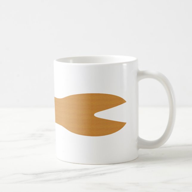 Fish & Chips Shop Wooden Fork Coffee Mug (Right)