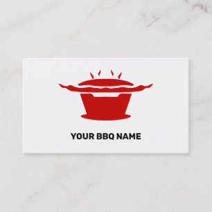 Fish & Chips Shop Wooden Fork Foodie Minimalistic  Business Card