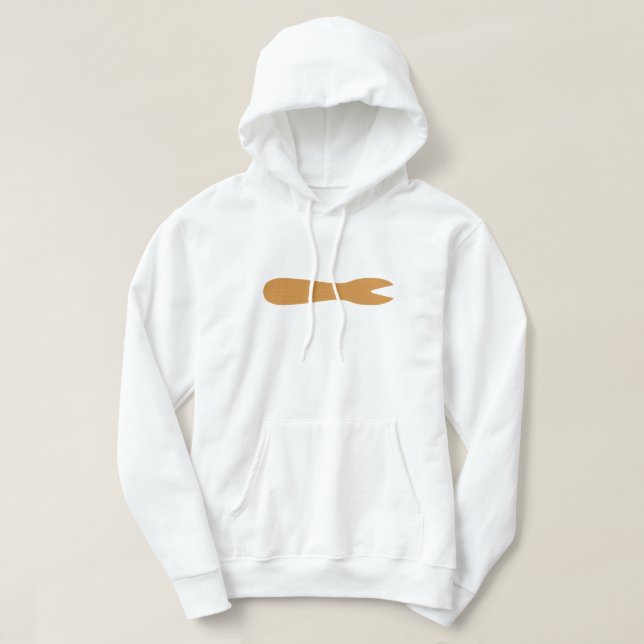 Fish & Chips Shop Wooden Fork Hoodie (Design Front)