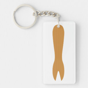 Fish & Chips Shop Wooden Fork Key Ring