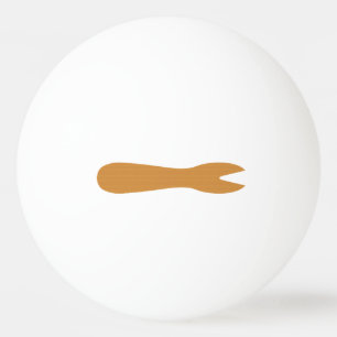 Fish & Chips Shop Wooden Fork Ping Pong Ball