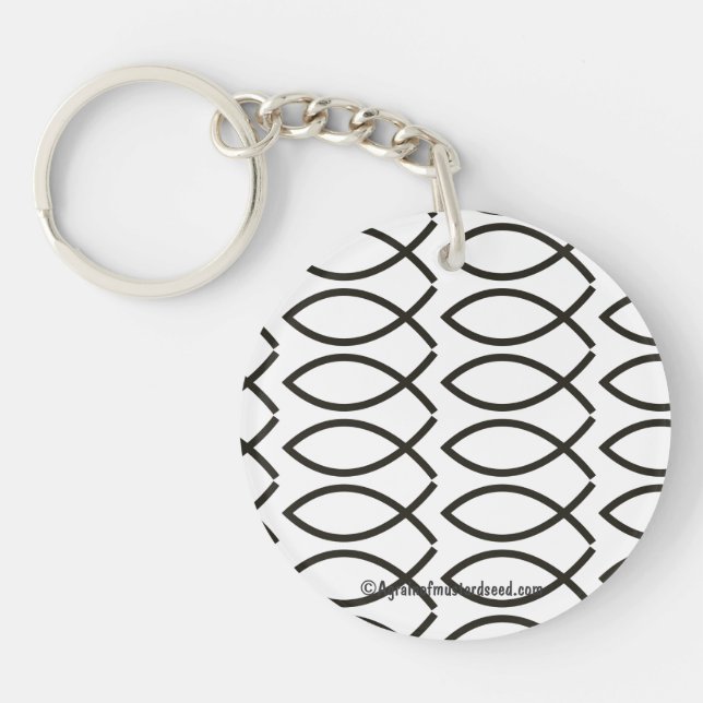 FISH Christian Symbol Key Ring (Front)
