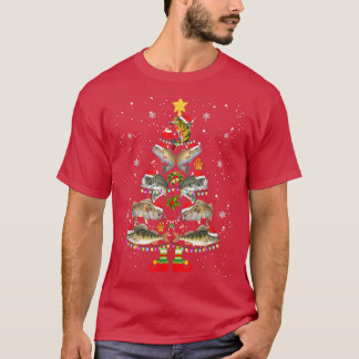 Fish Christmas Tree Merry Xmas Christmas Fishing P T-Shirt