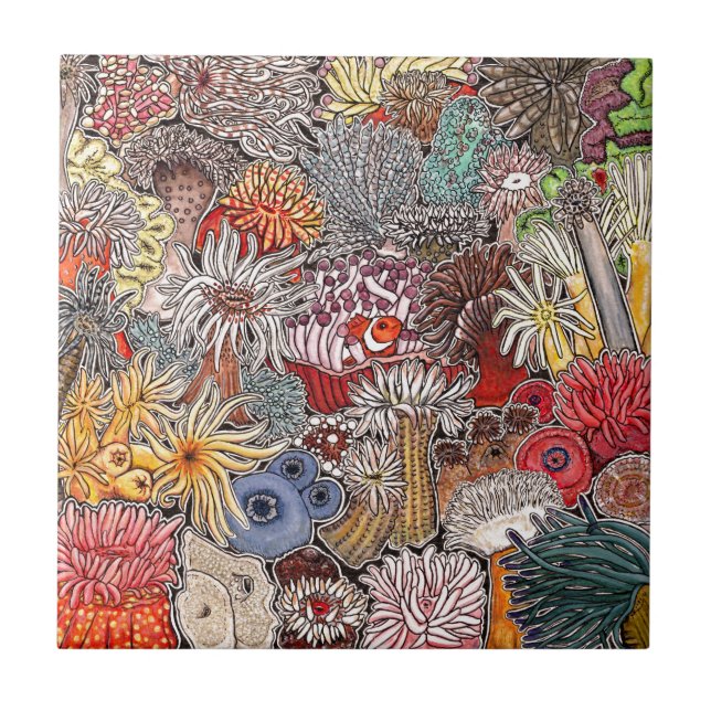 Fish clown and anemones tile (Front)