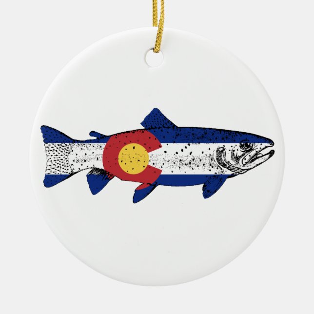 Fish Colorado Ceramic Tree Decoration (Front)