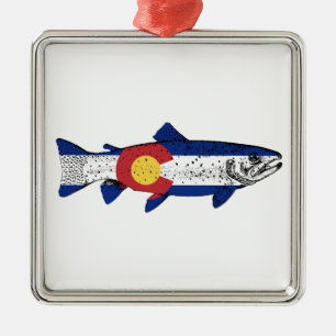 Fish Colorado Metal Tree Decoration