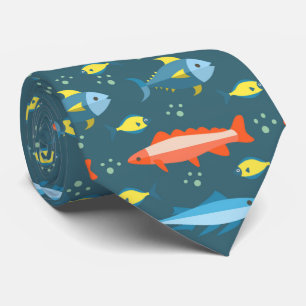 Fish Colourful Necktie