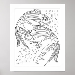 Fish Colouring Poster