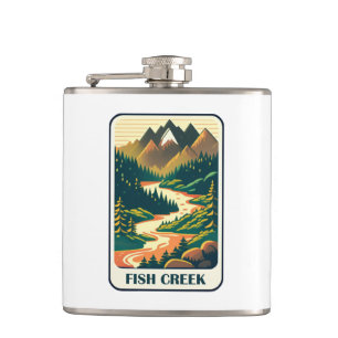 Fish Creek Oregon Colours Hip Flask