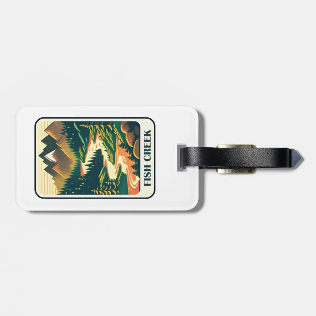 Fish Creek Oregon Colours Luggage Tag (Back Horizontal)