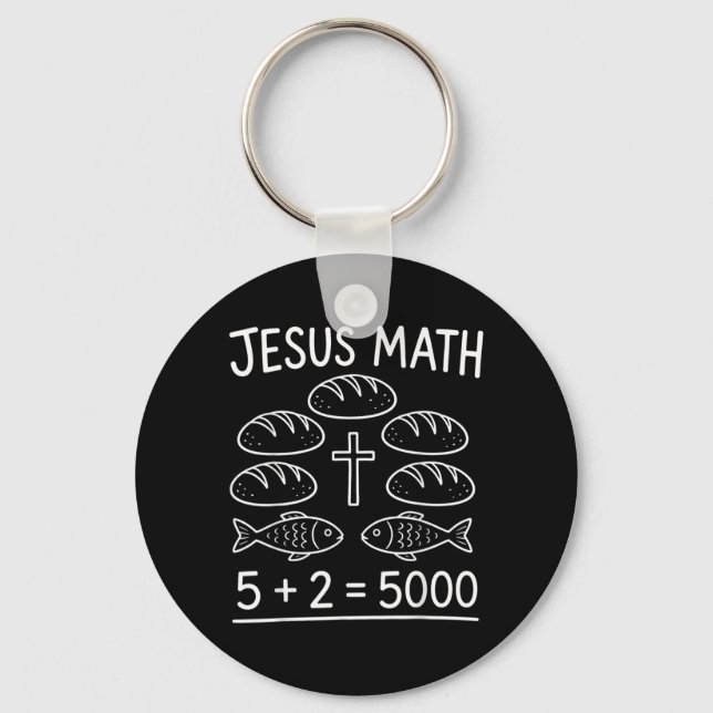 Fish Cross Miracle Funny Key Ring (Front)