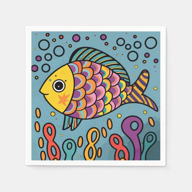 fish cute napkin (Front)