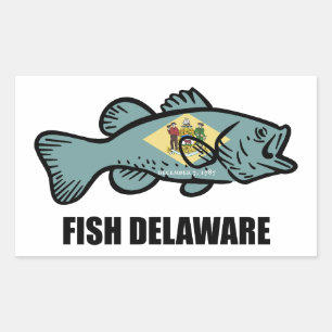 Fish Delaware Rectangular Sticker
