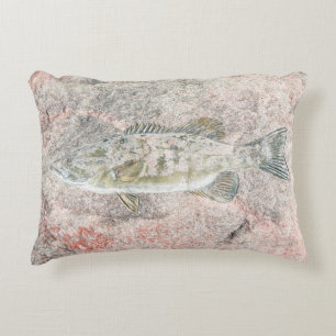 fish design in stone decorative cushion