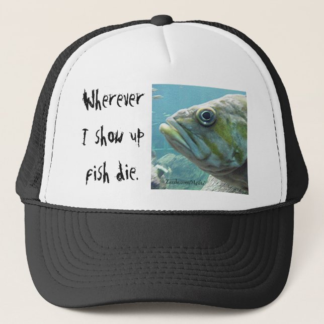 Fish Die Trucker Hat (Front)