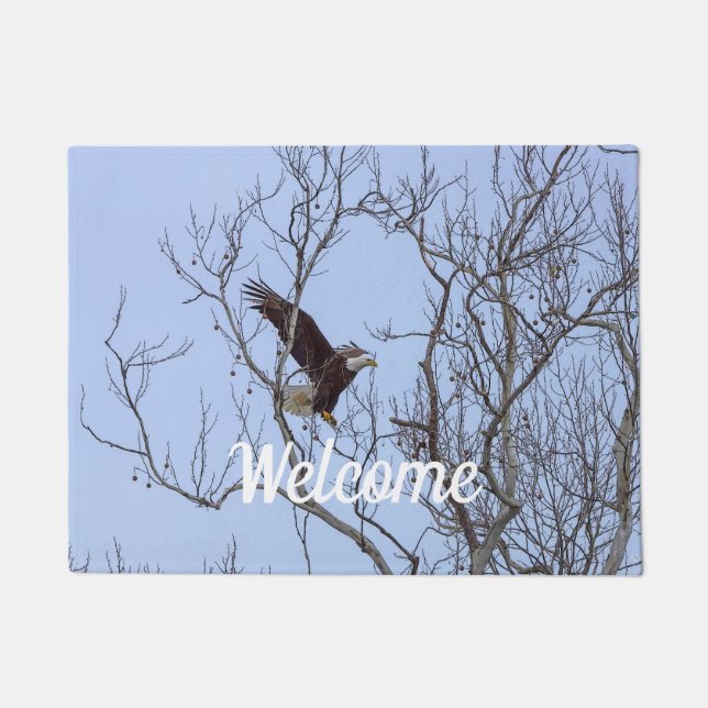 Fish Dinner Delivery Painterly Welcome Doormat (Front)