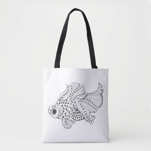 Fish Doodle 2 Tote Bag (Front)