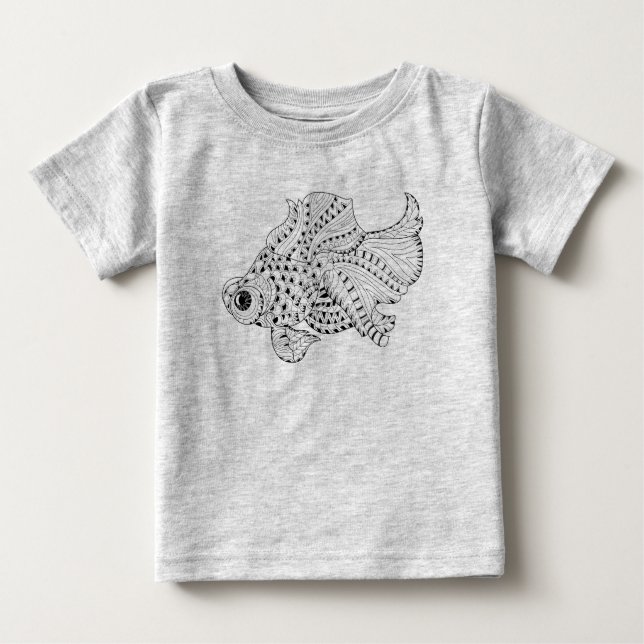 Fish Doodle Baby T-Shirt (Front)