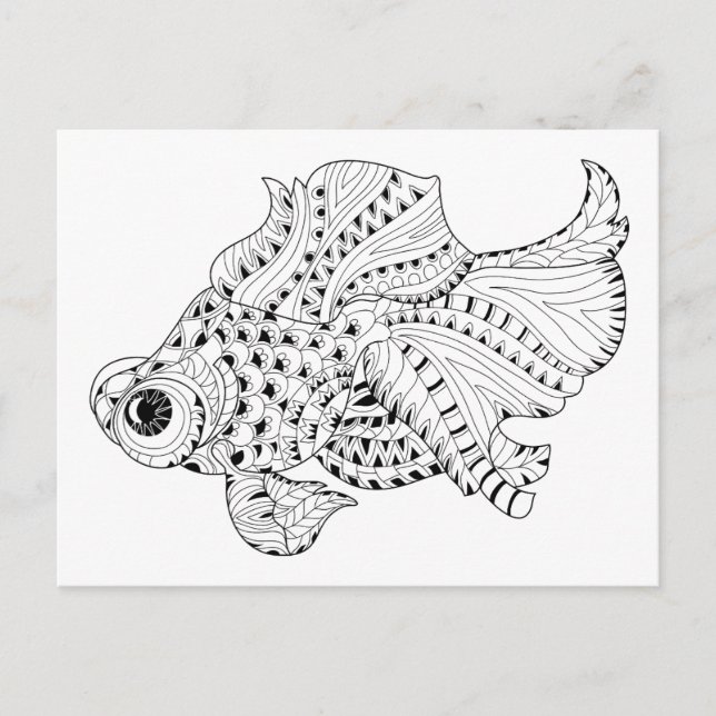 Fish Doodle Postcard (Front)