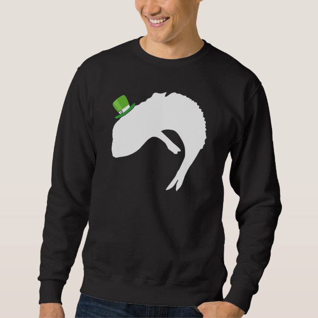 Fish Dragon Leprechaun Irish St Patrick Day Sweatshirt (Front)