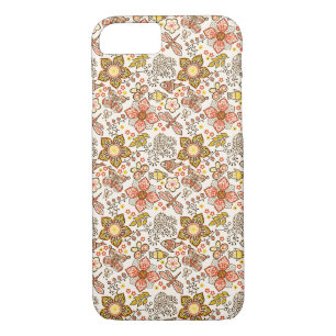Fish Dragonfly Flower Orange Yellow Pattern iPhone 8/7 Case