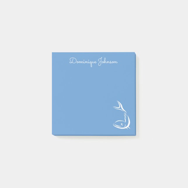 Fish Drawing Personalised Post-It® Notes (Front)