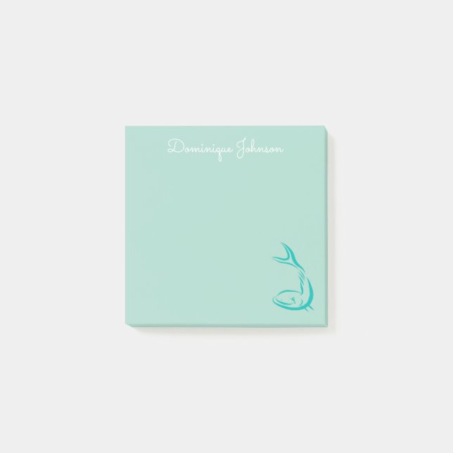 Fish Drawing Personalised Post-It® Notes (Front)