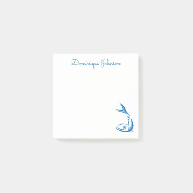 Fish Drawing Personalised Post-It® Notes (Front)