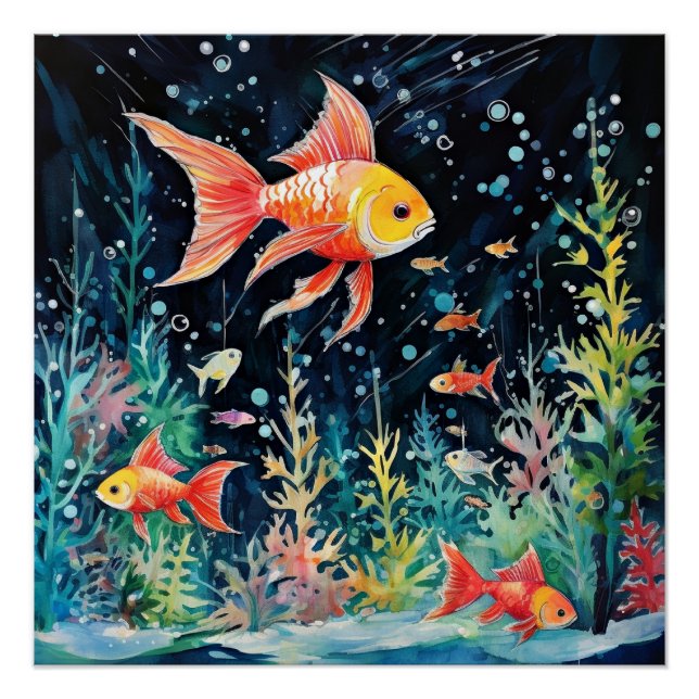 Fish Dreamland, aquarium perfection, Poster (Front)