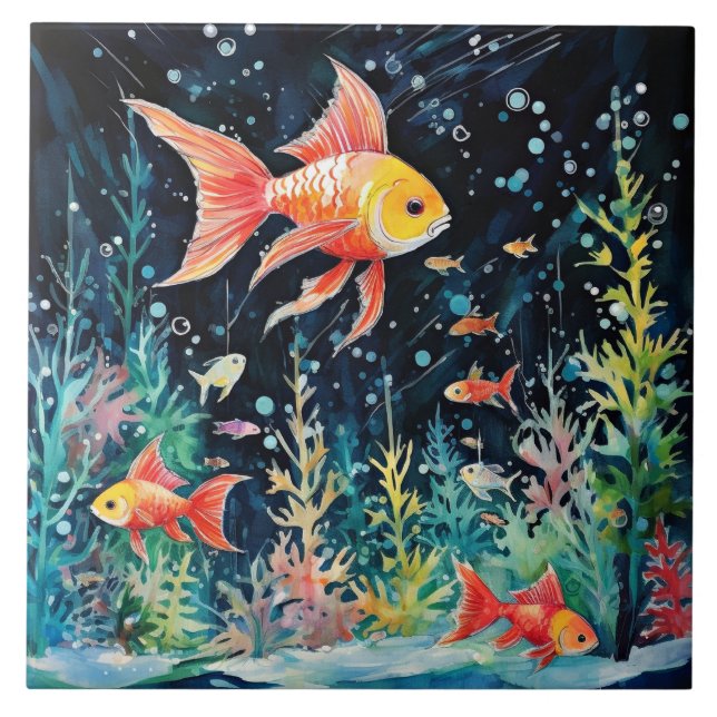 Fish Dreamland, aquarium perfection, Tile (Front)