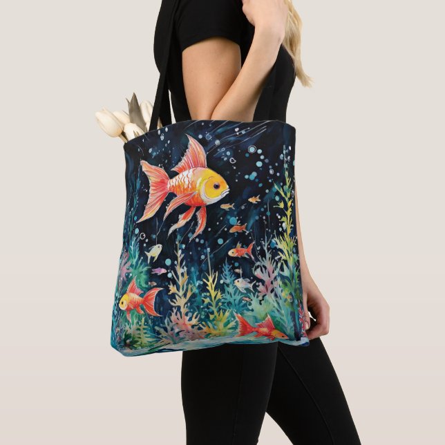 Fish Dreamland, aquarium perfection, Tote Bag (Close Up)