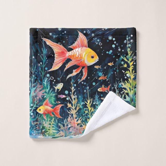 Fish Dreamland, aquarium perfection, Wash Cloth (Wash Cloth)