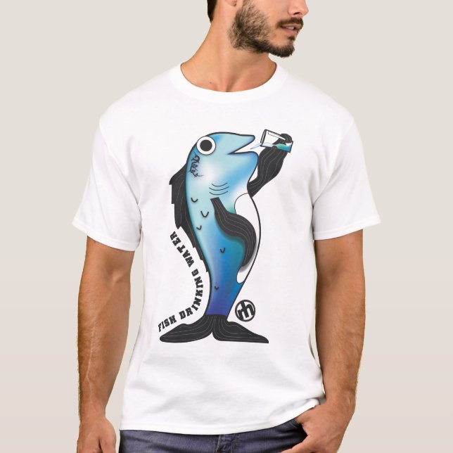 Fish Drinking Water T-Shirt (Front)