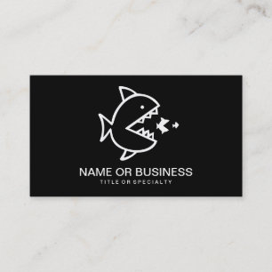 fish eat fish icon business card