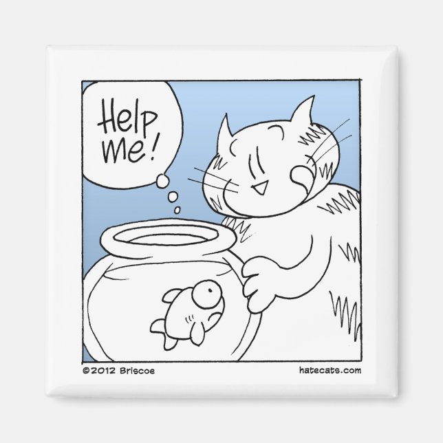 Fish Eater Cat Magnet (Front)