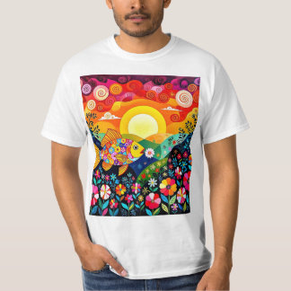Fish eats flower 1 T-Shirt