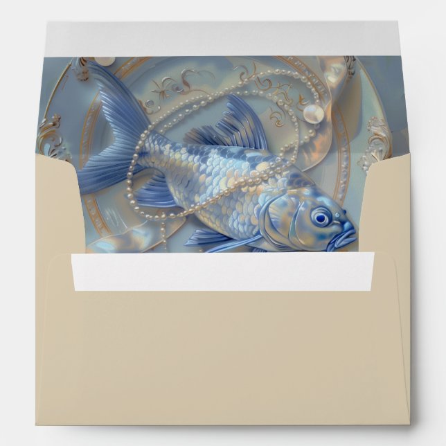 Fish - Envelope for Card size 12.7 x 17.8 cm (Back (Bottom))