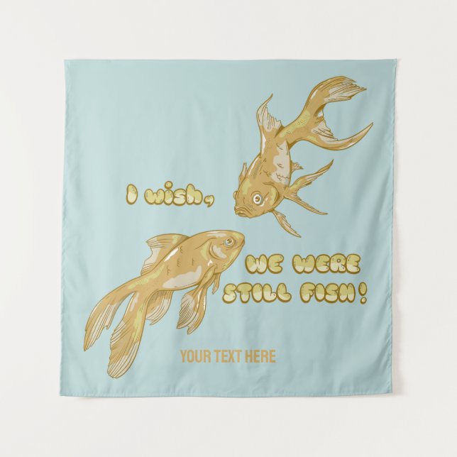 Fish evolution funny goldfish tapestry (Front)