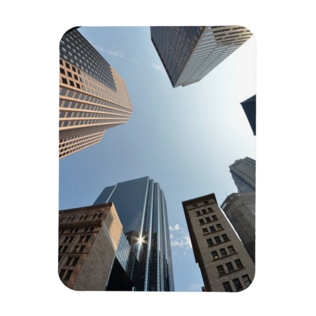 Fish-eye lens of building, Boston, US Magnet (Vertical)