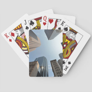 Fish-eye lens of building, Boston, US Playing Cards