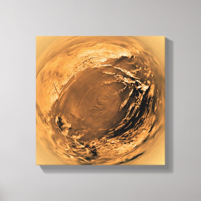 Fish-eye View of Titan's Surface Canvas Print (Front)