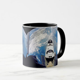 Fish Eye View Space Shuttle Atlantis Earth Orbit Mug