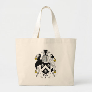 Fish Family Crest Large Tote Bag