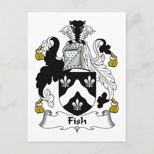 Fish Family Crest Postcard