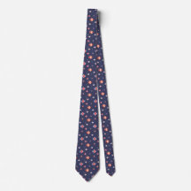 Fish family trip tie Oxford Blue