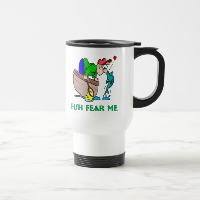 Fish Fear Me Funny Fishing Mug (Right)
