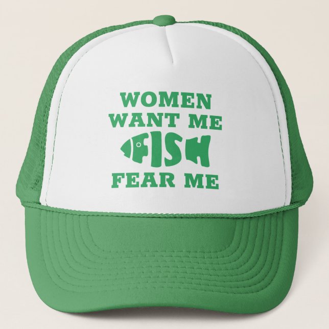 Fish fear me trucker hat (Front)